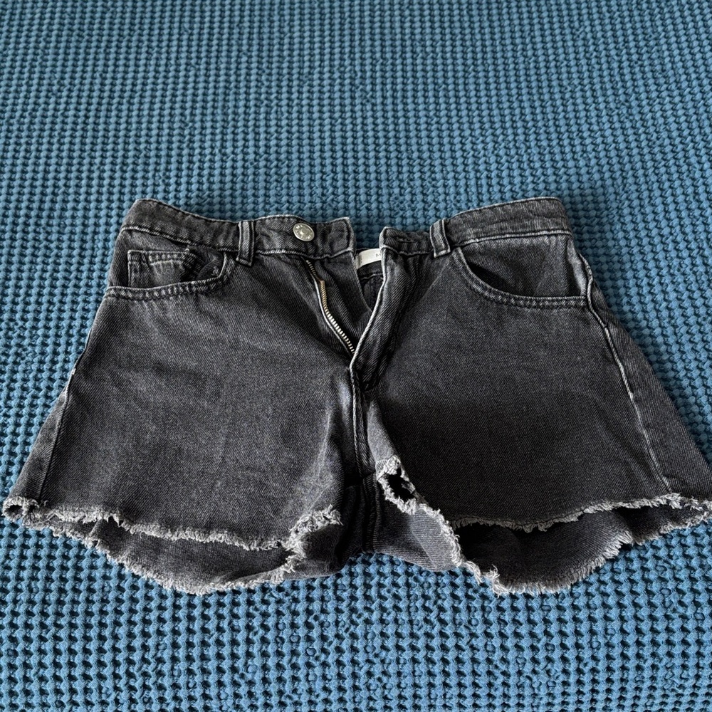 Mango black jeans short teen XS/12 très